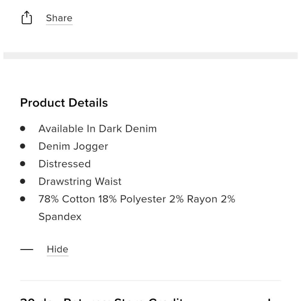 Dark denim joggers - Picture 3 of 3